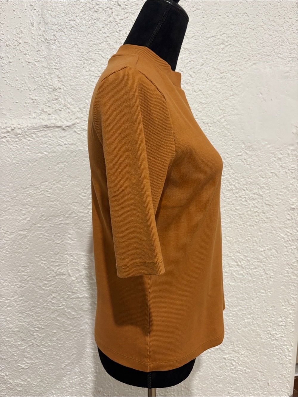 Maeve by Anthropologie Ribbed Top in Honey Brown Size Medium - Picture 6 of 8